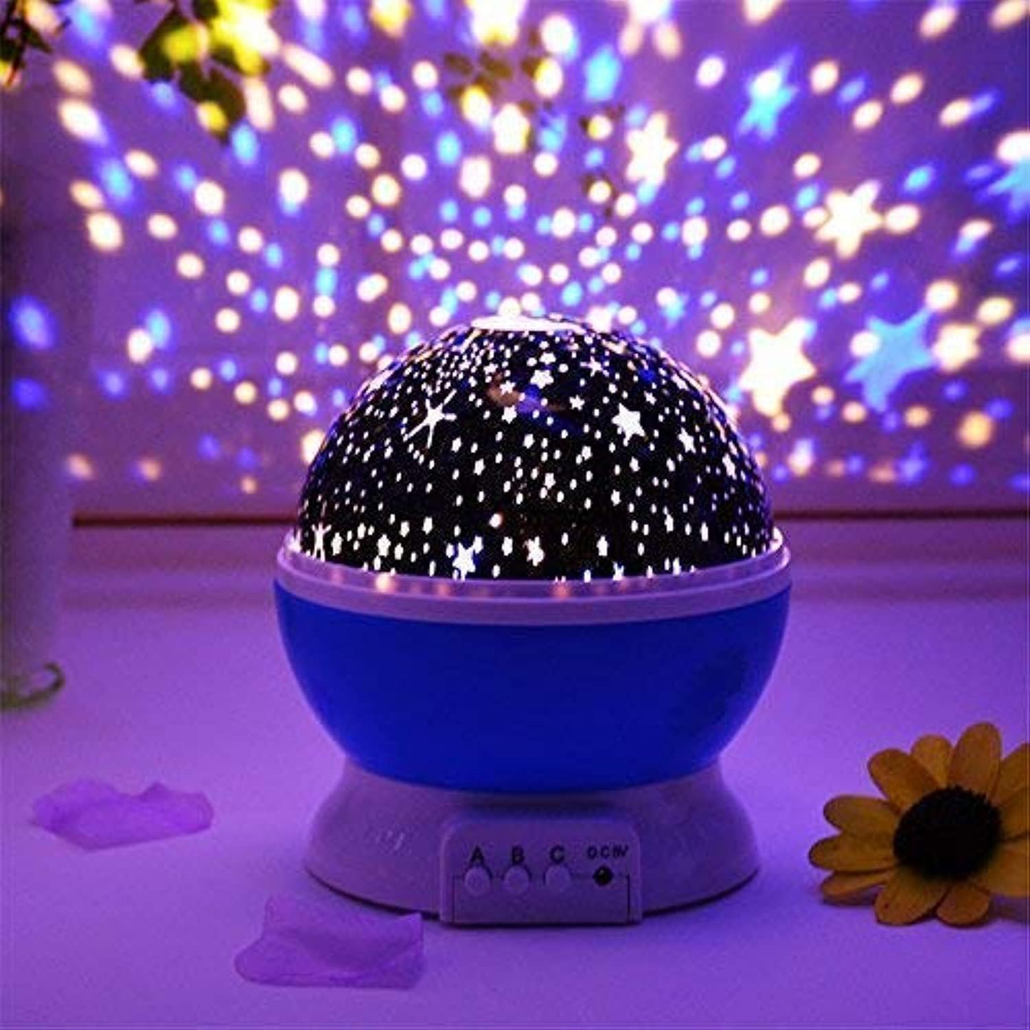 LED Star Master Rotating Night Light Projector Spin Starry Sky Star Master Children Kids Baby Sleep Romantic Led USB Lamp Projection Night Lighting Projector