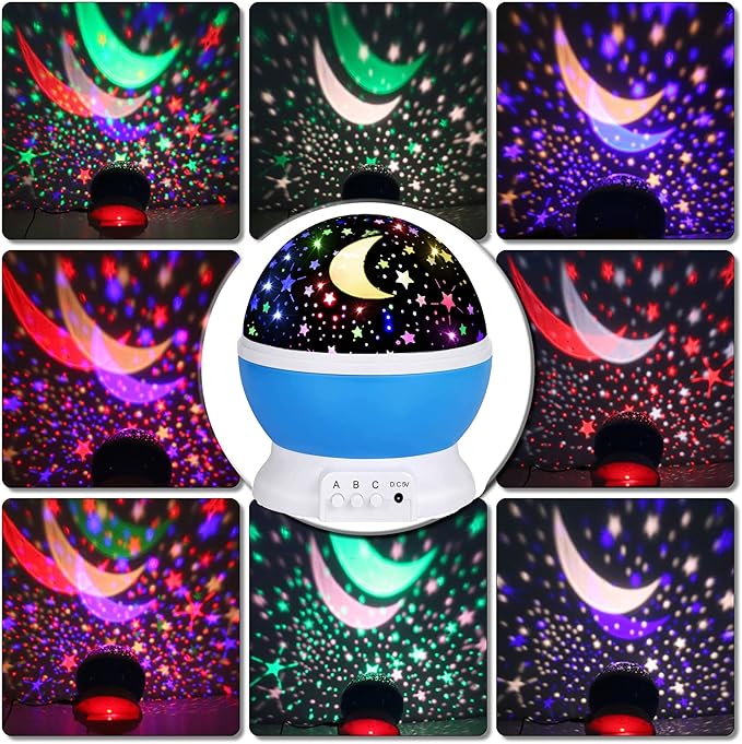 LED Star Master Rotating Night Light Projector Spin Starry Sky Star Master Children Kids Baby Sleep Romantic Led USB Lamp Projection Night Lighting Projector