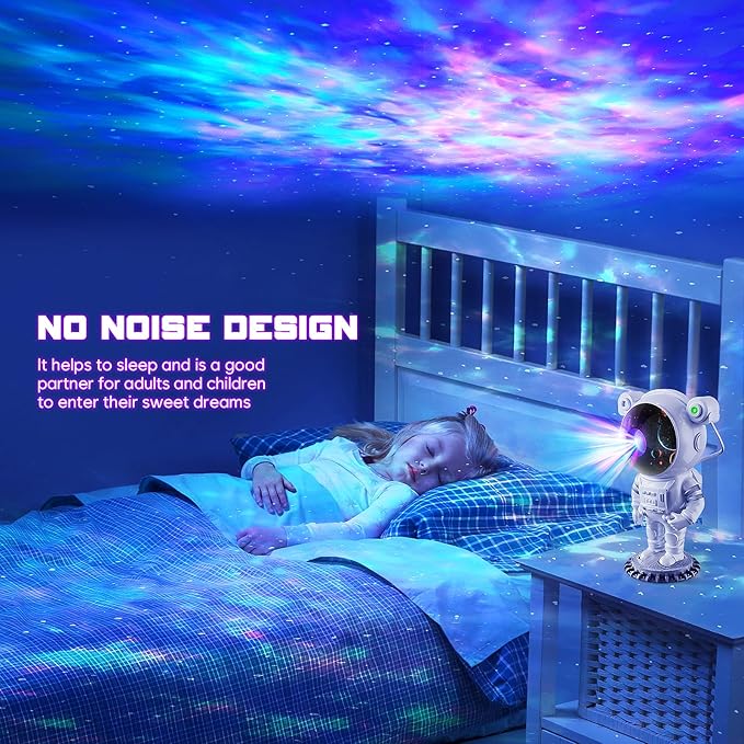 Astronaut Galaxy Projector Night Light – LED Star Nebula Light with Remote & Timer for Bedroom, Kids, Adults, Party & Room Decor